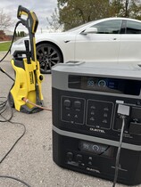 ...also with a high-pressure cleaner.