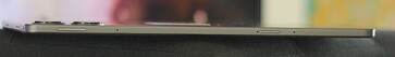 Top: volume rocker, microphone, SIM slot, microphone