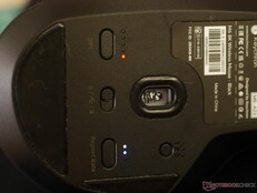 Buttons and toggles on the bottom of the M6. 