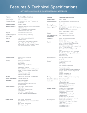 Dell Latitude 5300 2-in-1 ChromeBook Enterprise specifications