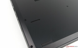 A look at one of the speaker grilles on the Lenovo ThinkPad L390 Yoga