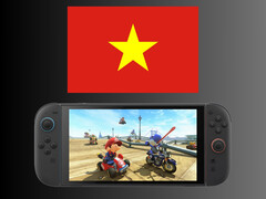 Vietnam flag above Nintendo Switch 2 console (Image source: Nintendo of America)