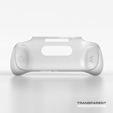 Retroid Pocket 5 official grip case in white/transparent. (Image source: Retroid)