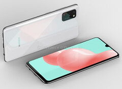 The Galaxy A41 may look like this. (Source: OnLeaks/PriceBaba)