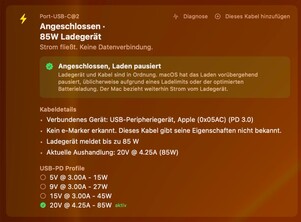Cheap USB-C cables without an E-Marker chip do not provide any information about their speed.