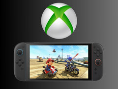 Xbox logo above Switch 2 console (Image source: Microsoft Xbox Gaming, Nintendo of America)