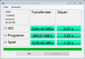 AS SSD file copy tests