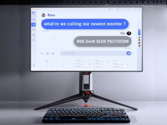 The ROG Swift OLED PG27UCDM may well feature a next-generation LG WOLED panel. (Image source: Asus)