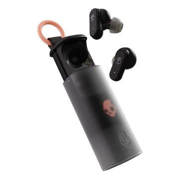 The charging case is elongated (Image source: Skullcandy)