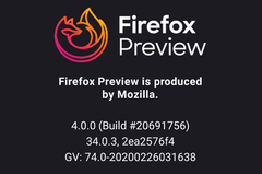 A new Firefox Preview is now available. (Source: Mozilla)