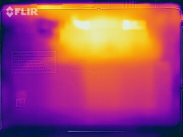 Heat map of the bottom of the device under load