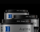 Zeiss Aatma full-frame T1.5 cinema prime lenses showing multiple focal lengths including 40mm, 65mm and 100mm models