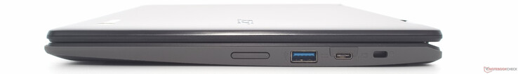 Volume control, USB 3.2 Type-A, USB 3.2 Type-C with PowerDelivery and Display Port, Kensington lock slot