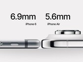 iPhone Air: Apple's thinnest phone ever doesn't seem so thin compared to the iPhone 6, but it's likely much more robust. (Image source: Reddit)