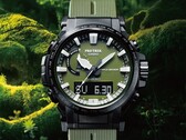 The Casio Pro Trek PRW-61ANS-3 and PRG-340ANS-3 watches are khaki, like the older PRW-61Y-3 (pictured). (Image source: Casio)
