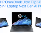 The HP OmniBook Ultra Flip is powered by Intel's Lunar Lake line of CPUs (Image source: HP)