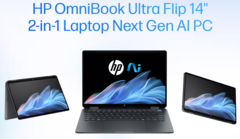 The HP OmniBook Ultra Flip is powered by Intel&#039;s Lunar Lake line of CPUs (Image source: HP)