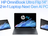 The HP OmniBook Ultra Flip is powered by Intel's Lunar Lake line of CPUs (Image source: HP)