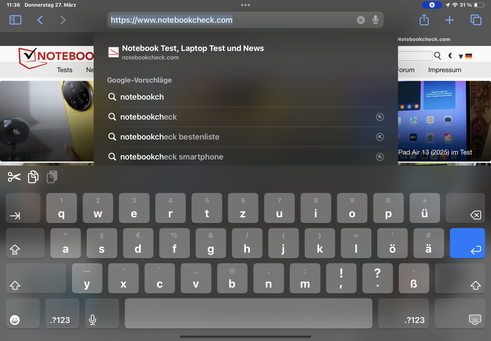 Keyboard horizontal