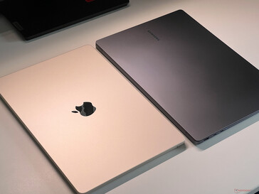 MacBook Air 15 (left) vs. Galaxy Book4 Pro (right)