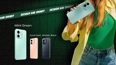 The Infinix Smart 9 HD comes in Coral Gold, Metallic Black, Neo Titanium, and Mint Green colorways (Image source: Infinix)