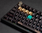 Keychron Black Myth Wukong wireless mechanical keyboard top view showing artisan escape key and accent keycaps