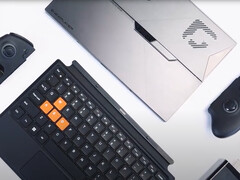 The OneXPlayer X1 Air with its detachable keyboard and controllers. (Image source: One-Netbook)