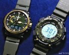 The Casio Pro Trek PRW-61ANS-3 and PRG-340ANS-3 from left to right, pictured. (Image source: MyNavi.jp)