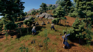 An image showing a hunting scene in Sengoku Dynasty.