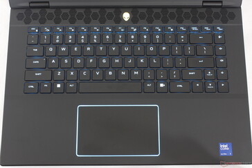 Familiar Alienware key layout but with a new clickpad