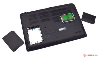 The Acer Aspire 7 A715 has two maintenance flaps.