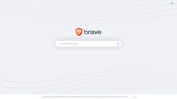 Brave Search - start page as of February 2023 (Image source: Own)