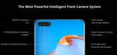 Huawei P40 Pro front sensors. (Image Source: Huawei)