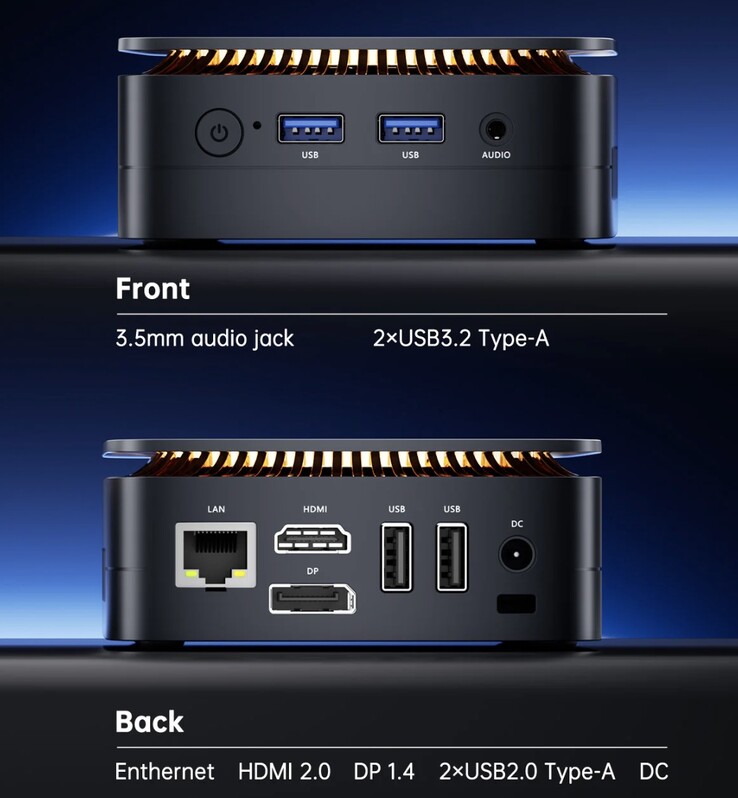 The Kamrui Essenx E1 mini PC offers a decent selection of ports. (Image source: Kamrui)