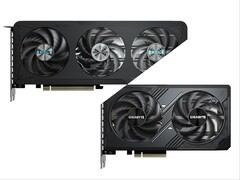 Gigabyte RTX 5060 Ti (left) and RTX 5060 (right).
