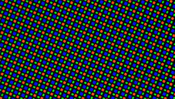The front panel's sub-pixel array