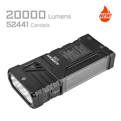 Acebeams X35 with side light and three powerful front LEDs.