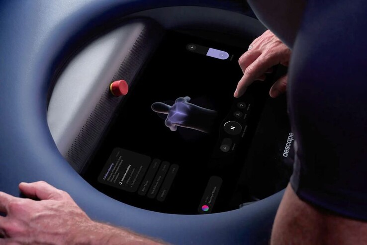 Customers can recall personal presets for the ideal massage every time. An emergency stop button is easily accessible. (Image source: Aescape)