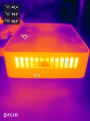 Asus NUC 15 Pro+ during stress test (left side)