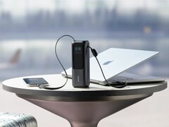 Anker power bank charging an iPhone and MacBook at the same time. (Image source: Anker)