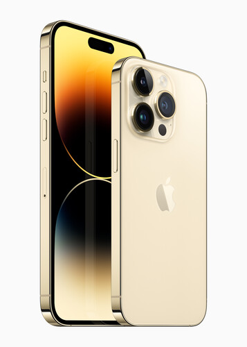 iPhone 14 Pro and iPhone 14 Pro Max - Gold. (Image Source: Apple)
