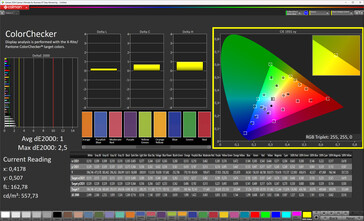 Colour (True Tone disabled, target gamut: sRGB)