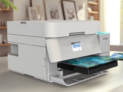 The Epson EcoTank ET-3950 all-in-one inkjet printer is one of two new models announced with large ink tanks and high duty cycles for high volume printing at home or work. (Image source: Epson)