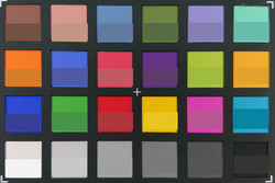 ColorChecker: The lower half of each area of color displays the reference color