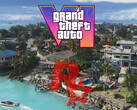 GTA 6 map shown with Rockstar Games logo (Image source: Rockstar Games, Rockstar Games YouTube with edits)