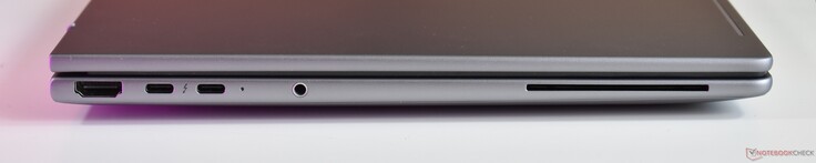 left: HDMI, 2x Thunderbolt 4, 3.5mm Audio, Smartcard reader