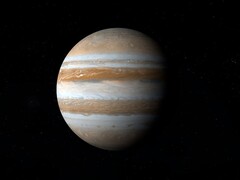 An artist's illustration showing Jupiter.