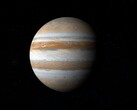 An artist's illustration showing Jupiter.