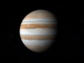 An artist's illustration showing Jupiter.