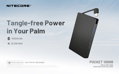 Nitecore&#039;s new Pocket 1000 power bank has an integrated USB-C cable (Image source: Nitecore)
